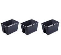 PAFEN Lot de 3 pots de balcon DRLB aspect rotin 4 couleurs 40 x 27 x 22,5 cm