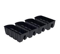 PAFEN Lot de 4 jardinières suspendues - 58,5 x 28,5 x 20,5 cm - Pots de fleurs pour balcon, balustrade, anthracite