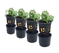 PAFEN Lot De 4 Pots De Fleurs Pour Pommes De Terre - 392 X 316 Mm - Anthracite - Pour La Culture De Légumes, Pommes De Terre, Intérieur Et Extérieur