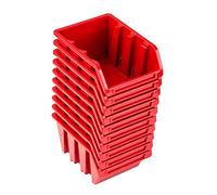 PAFEN NP4 Lot de 10 boîtes de rangement empilables Rouge