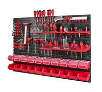 PAFEN Panneau Mural Porte-Outils - Rangement Outil - Armoire Garage - Tableau Organisation - Étagère Murale Empilable pour Atelier - 20 pièces - 1152 x 780 mm