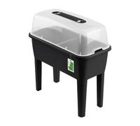 PAFEN Serre 52 l pour balcon et jardin - 76 x 38 x 79 cm - Mini serre d'intérieur avec ventilation - Bac de culture pour herbes, légumes et plantes, anthracite