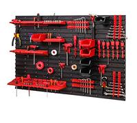 PAFEN Système de stockage 1158 x 780 mm Étagère murale avec 36 supports, 5 compartiments, boîtes