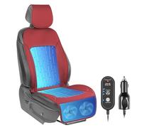 Paffenery 2026 Housse de siège de voiture rafraîchissante avant, coussin de siège de voiture ventilé 12V-24V, housse de siège refroidie pour voiture, SUV, camion - Ajustement universel - Rouge