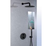 Paffoni Light ensemble de douche encastré avec thermostat oui noir LIQ018ZSC2A.NO