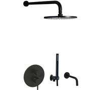 Paffoni Light kit baignoire-douche encastré noir LIG019ZSCW3A.NO
