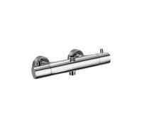 Paffoni Light Mitigeur de douche thermostatique économiseur d'eau avec raccordement supérieur/inférieur apparent avec limiteur de température Chrome LIQ169CR