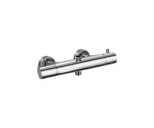 Paffoni Light Mitigeur de douche thermostatique économiseur d'eau avec raccordement supérieur/inférieur apparent avec limiteur de température Chrome LIQ169CR
