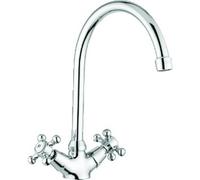 Paffoni Viola Mitigeur de cuisine flexible 3/8 pouce 1 trou de robinet Chrome brillant VLV180CR