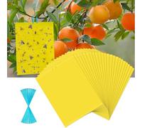 Pafnisoin Attrape Moucheron Collant 20 pièces Grand Pièges à Insecte 25cm × 20cm Piège à Mouches pour Moustiques, Pucerons, Nématodes