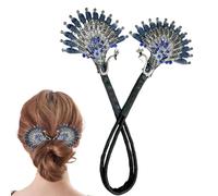 Pafowl Shape Hair Bun Maker, Elegant Hair Bun Maker - Coiffage de cheveux Peafowl Bun Shaper Lazy Coil Curler,Afficher les ailes anges pour les débutants pour les débutants en épingle à cheveux pour l