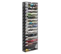 PAG-Mass 16 Compartiments Porte Document Mural,Rangement Mural Bureau,Rangement Papier Trieur Bureau,Fournit un stockage supplémentaire à fond plat,Convient Pour le Bureau/Home/School,Noir