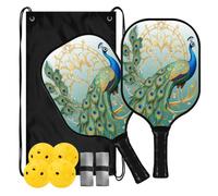 Pagaie de pickleball en carbone expansé Sweet Spot Peacock | ensemble de palas de pickleball pour adultes hommes femmes