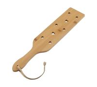 Pagaie en bois, pagaie de bateau de 13,3 pouces avec trous de circulation d'air | Pagaies en bois à poignée ergonomique, outils marins, manche robuste pour la navigation de plaisance, le canoë et la r