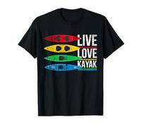 Pagaie Kayakiste Vivre Aimer Kayak Canoë Canotage Kayak T-Shirt