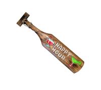 Pagaie murale "Happy Hour" 60x12cm en bois | Déco Bar Tropical