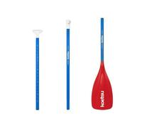 Pagaie Réglable en Aluminium Compacte, Bleu Et Rouge | Pale Large pour une Propulsion Efficace, Pagaie Démontable à Trois Sections, Légère, Stand-Up Paddle, Randonnée Aquatique
