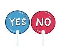 Pagaies de vote Thumbs Up Thumbs Down pour salle de classe - Pratique pour enseignant - Fournitures d'événement en plastique - Panneau oui/non - Vert et rouge - Oui ou non - Pagaies vraies fausses