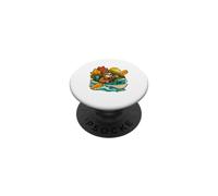 Pagaies paresseuses avec détermination de Bande dessinée PopSockets PopGrip Adhésif