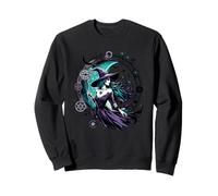 Pagan Witch Mystical Night Wheel of the Year with Moon Sweatshirt