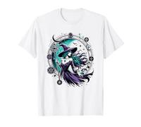 Pagan Witch Mystical Night Wheel of the Year with Moon T-Shirt