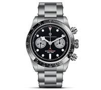 Pagani Design 1718 Montre à Quartz Vintage pour Homme Cadran Panda VK64 Mouvement en Acier Inoxydable Étanche jusqu'à 100 m Montre chronographe, Noir, Classique