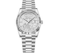 Pagani Design 1752 DD36 Montre mécanique automatique de luxe pour homme, verre saphir, date du jour, calibre mouette ST16, étanche jusqu'à 100 m, Météorite blanche