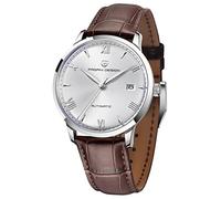 Pagani Design 1759 Montre pour homme à remontage automatique Bracelet en cuir Étanche jusqu'à 100 m Style décontracté, Argenté., Sangle