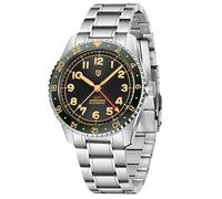 Pagani Design 1784 Montre Homme GMT mécanique Automatique pour Homme avec Bracelet en Acier Inoxydable Mouvement Japon NH34A Verre Saphir Étanche Lumineux Classique Entreprise