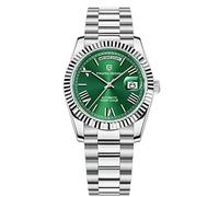 Pagani Design Men's Watches, 36mm Automatic Mechanical Stainless Steel 100M Waterproof Luxury Wrist Watch for Men, Double Date Display Sapphire Dial Glass (Vert-A1752)