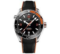 Pagani Design Montre Automatique pour Homme Mouvement Montre mécanique Étanche à 100 m Montre de plongée Sportive Acier Inoxydable Cristal de Saphir Verre Bracelet caoutchou （Orange Noir）