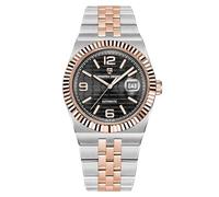 Pagani Design Montre pour Homme Mouvement Automatique Japonais Boîtier en Acier Inoxydable Étanche 10bar Lumineux Décontracté Business Montre pour Homme avec Date (Or et Noir)