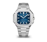Pagani Design Nouveaux Hommes 42mm Quartz Acier Inoxydable Lumineux Etanche Mode Montre d'affaires (Ceinture d'acier Bleue)