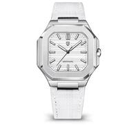 Pagani Design Nouveaux Hommes 42mm Quartz Acier Inoxydable Lumineux Etanche Mode Montre d'affaires (Ruban adhésif Blanc)