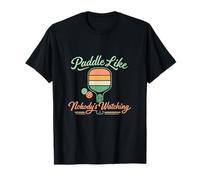 Pagayez comme si Personne ne regardait Le Pickleball rétro T-Shirt