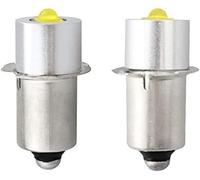 Page 13.5S Ampoule LED de haute puissance,Lampe de poche de remplacement,DC 3V 6V 12V,3W 230lm,2 PCS (P13.5s,blanc chaud)