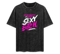 Page Ellen David Guetta Sexy Bitch Graphic Printed Top Tee for Men T-Shirt Black XL