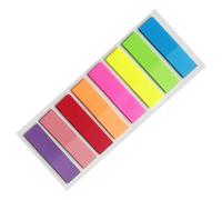 Page Marker Sticky Cartes - 8 Couleurs vibrantes Cartes d'index transparentes pour livres et ordinateurs portables | Studio fluorescent Notes collantes, onglets de signets réutilisables, drapeaux de