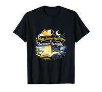 Page Turner by Day Dreamer by Night Book Lover Art T-Shirt