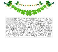 pages à colorier - 30 x 72 pouces décoration géante imperméable, nappe de table à colorier - pour les vacances d'automne Friendsgiving activité salle de te artisanat artiste chambre salon