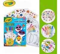 Pages Color Wonder Crayola, Ensemble d'activités de coloriage et d'autocollants, avec papier à motifs d'autocollants et 5 marqueurs à pointe fine, coloriage sans gâchis pour enfants, activité de color