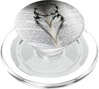 Pages de la Bible avec Couronne d'épines Formant Une Ombre de cœur PopSockets PopGrip pour MagSafe