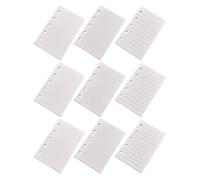Pages de Recharge Papier Blanc 9 Pièces, pour Agenda M5 à 5 Trous | Feuilles de Papier Lisses, Écriture Nette sans Traversée D’encre, Remplacement Flexible pour Bureau et Projets