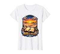 Pages de rédaction du Journal Peace At Sunup T-Shirt Graphique avec Valeur