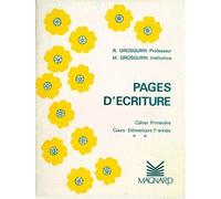 Pages d'écriture au stylo plume : cahier primevère CE1