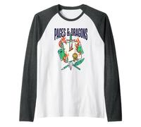 Pages & Dragons Livre Fantasy Fiction Épée et Sorcellerie Nerd Manche Raglan