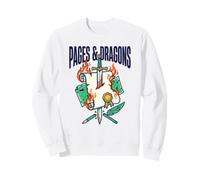 Pages & Dragons Livre Fantasy Fiction Épée et Sorcellerie Nerd Sweatshirt