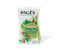 PAGES - Infusion Bio Menthe pour une Digestion Légère, Saveur Fraîcheur Naturelle (20 sachets 1,5g) - Le Lot De 3