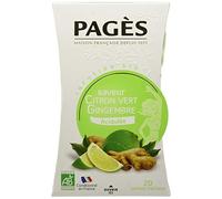 Pagès - Infusion Citron vert gingembre - Lot de 4 boites de 20 sachets