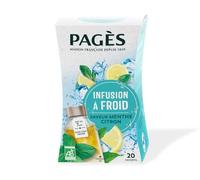 PAGÈS Infusion Glacée BIO Menthe Citron - boite 20 sachets